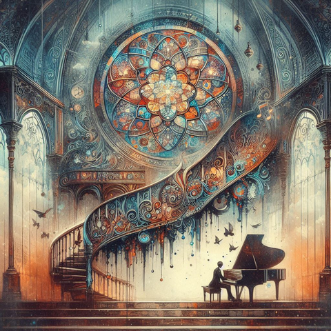 A piano in a magical and beautiful place. cover of Fantasy Piano Variations by Solar Phasing
