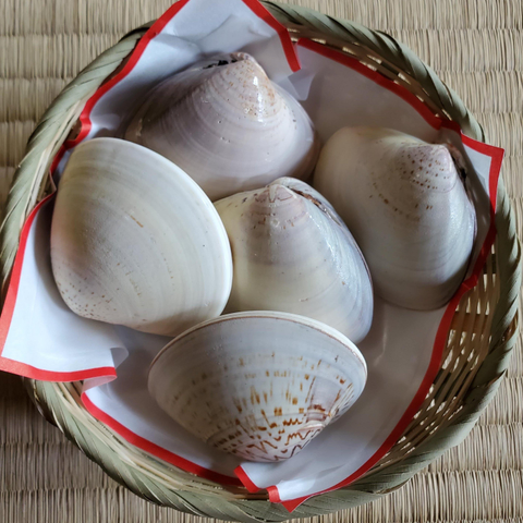 'Hamazuto', a sweet that uses a real shell as a container to hold jelly.