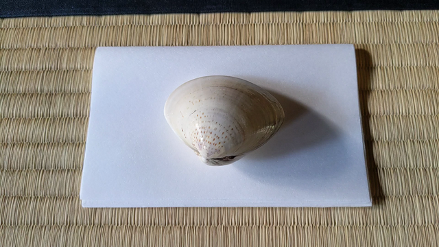 Opening a hamazuto to show you what's inside the shells.