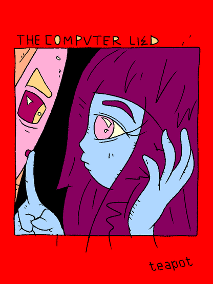 a person hushes a sentient computer