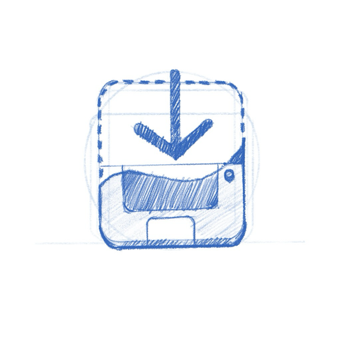 App icon sketch — gnome is live image installer.