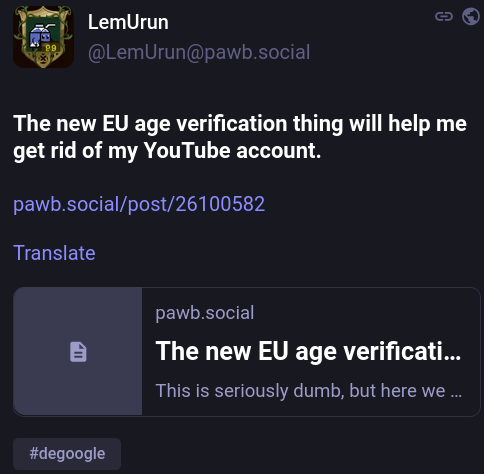 A link to a lemmy forum post showing only a title and https link.
