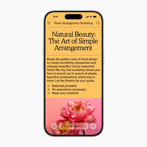 Visual demo of Liquid Glass in Safari