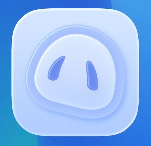 Phanpy icon with "Liquid Glass" effect.