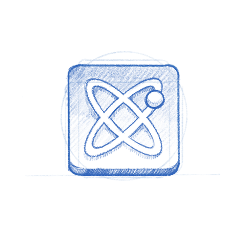 App icon sketch -- Nucleus.
