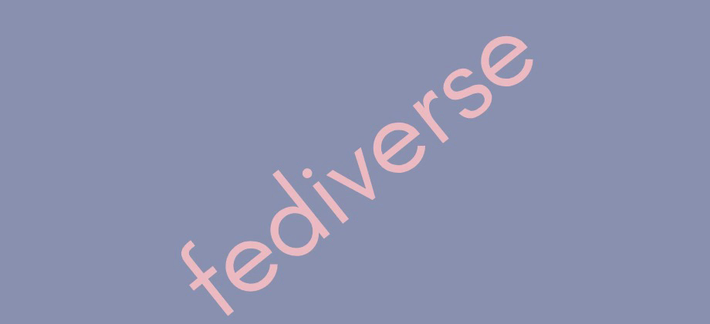 An animated word cloud of translations of the word fediverse into multiple languages: fediverse, فدیورس, الفديفيرس, федивърса, Fedivers, Fediverse, 联邦宇宙, 聯邦宇宙, fediverso, federujo, fedibertsoa, fédivers, fediversum, fediwersum, fediversumi.

This version uses light purple background and white, pink, and black for text.