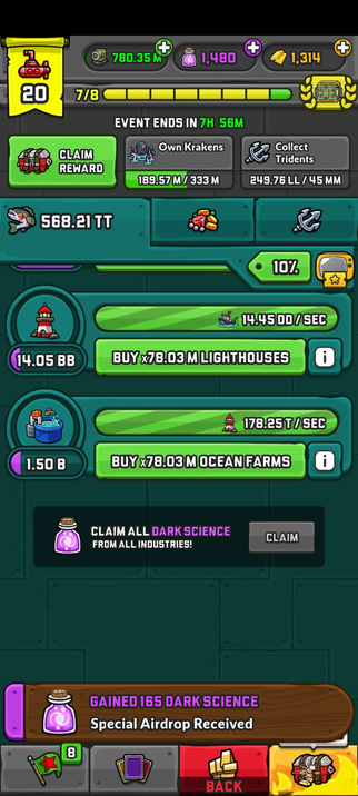 AdVenture Communist's limited time event "Anew Atlantis" finished with only 200 gold spent.