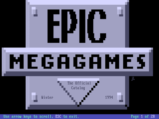 EPIC MEGAGAMES, The Official Catalog