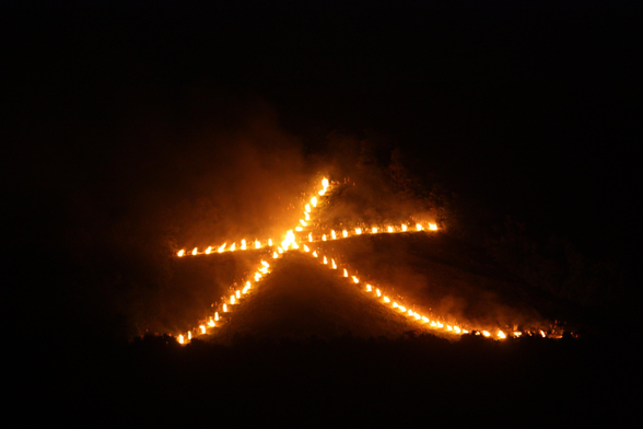 The Gozan-no-Okuribi (great 'Send off Fires') on August 16th marks the end of the summer festival season in Kyoto.