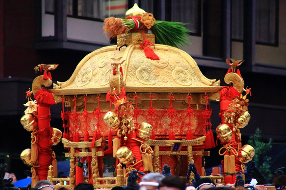 One of the divine palanquins used to transport the gods into the city for Gion Matsuri.