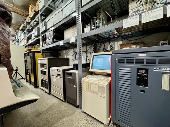 A row of vintage systems that are accessible via TELNET