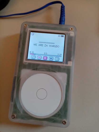A tangara music player playing some garbage