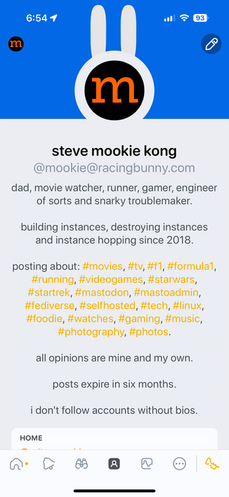 My profile in Ivory with my “m” logo sprouting bunny ears. 