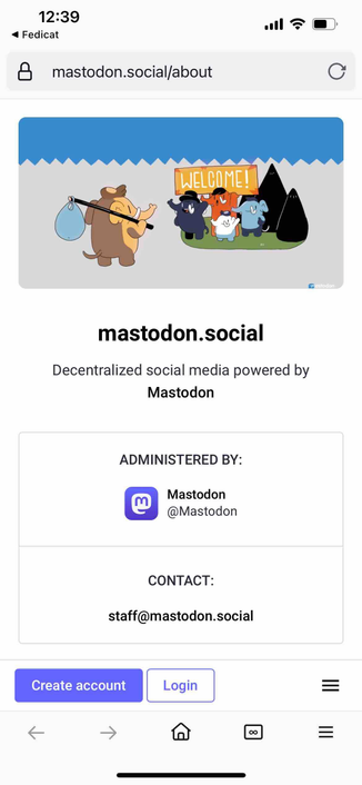 screenshot of the about page for mastodon.social