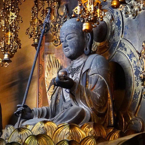 Wodden #Jizo statue, principal image of Hokai-ji in #Kamakura, #Japan.
#BuddhistArt #Buddhism