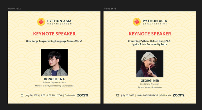 Posters of keynote Donghee Na and Georgi Ker