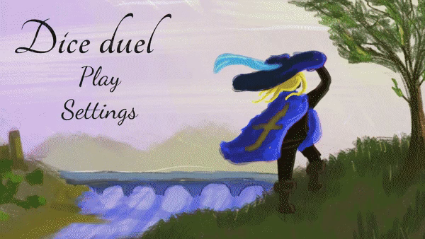 A short gameplay extract of Dice duel, a game where you use dices and mathematics to win musketeer duels