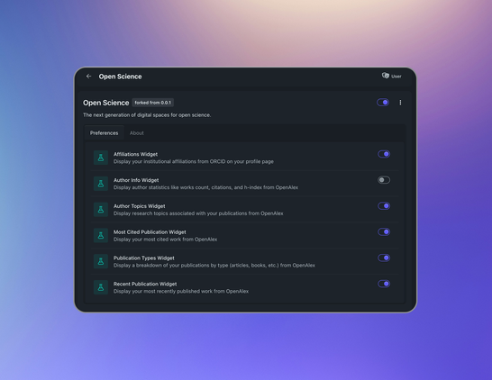 open science settings
