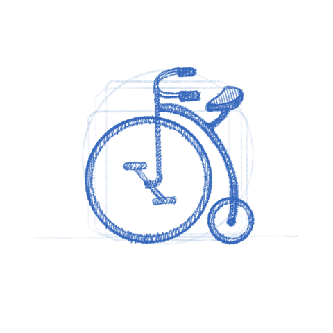 App icon sketch: Testride, a developer build app management app for user testing.