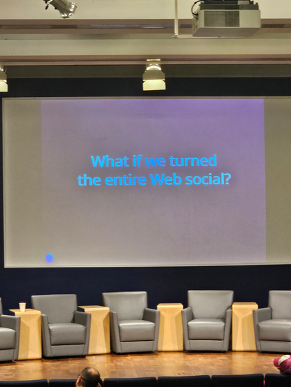 Presentation slide: "What if we turned the entire Web social?"