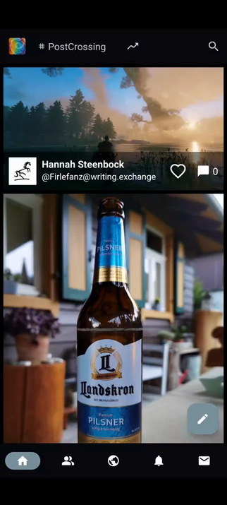 scrolling through my pixelfed feed on Fedilab