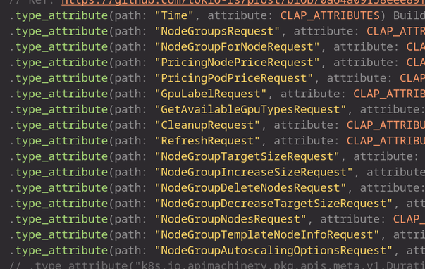 A lot of very repetitive method calls to a consuming builder, only one argument is varied