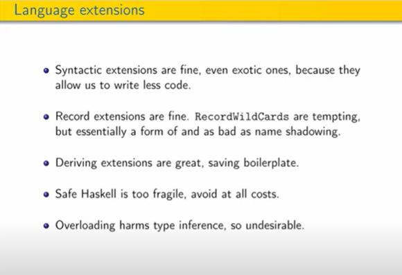 Slide with the line "Overloading harms type inference, so undesirable"
