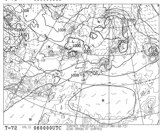 JMA fcast for 6th Wed.