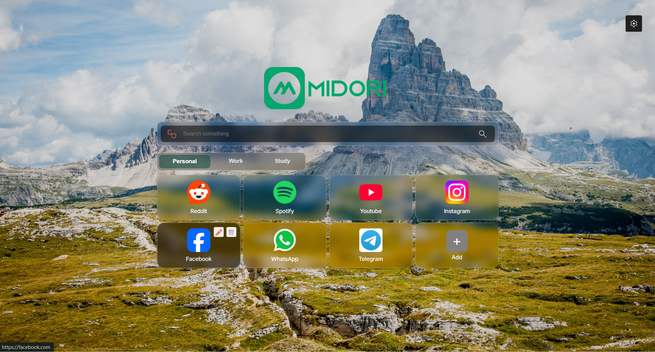 Midori Browser with New Tab