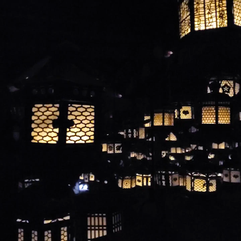 A lantern display at Kasuga Taisha.