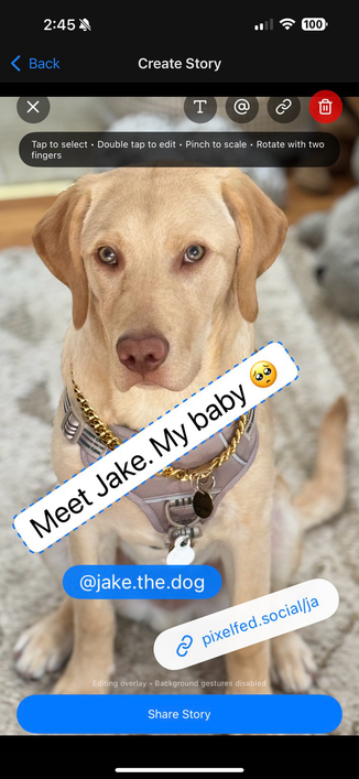 Pixelfed Stories Composer