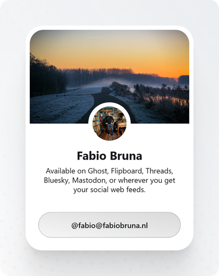 Profile for me on my website's ActivityPub integration.