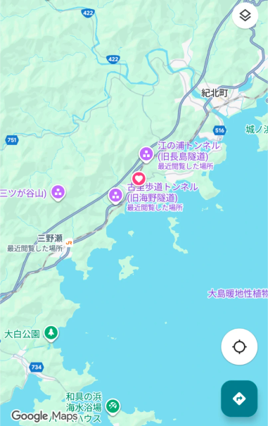 真ん中の♥印が推定地