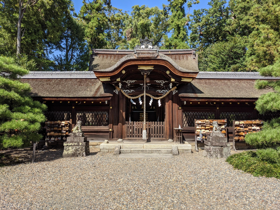 Main shrine at Umenomiya Taisha.