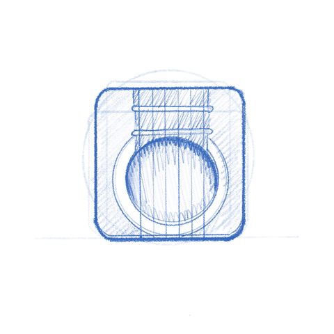 Tabs app icon sketch.