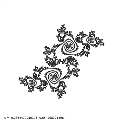 Julia set rendered using the DEM method