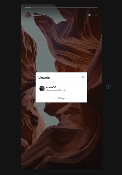Seeing who viewed my Pixelfed Story
