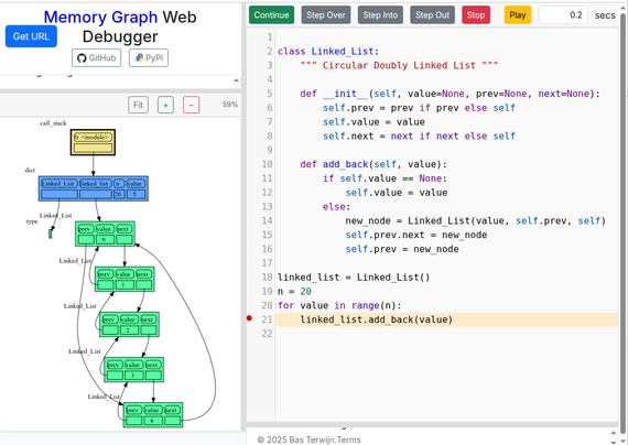 Memory Graph Web Debugger, visualizes your Python data.