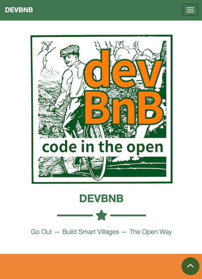 Current simple landing page for devBnB. Simple, elegant design with a logo that renders fine from mobile to widescreen.