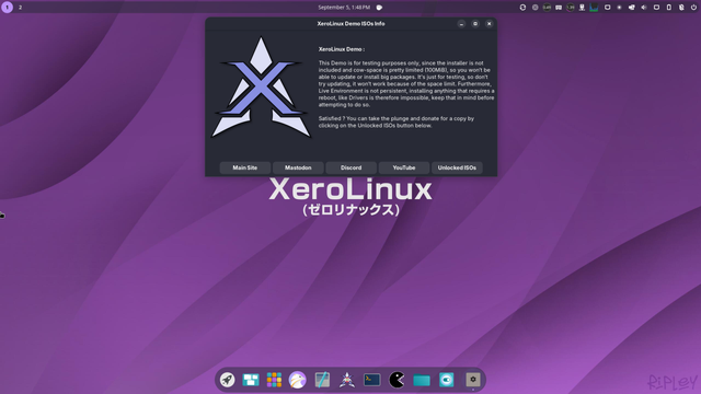 XeroLinux Cosmic Edition Desktop