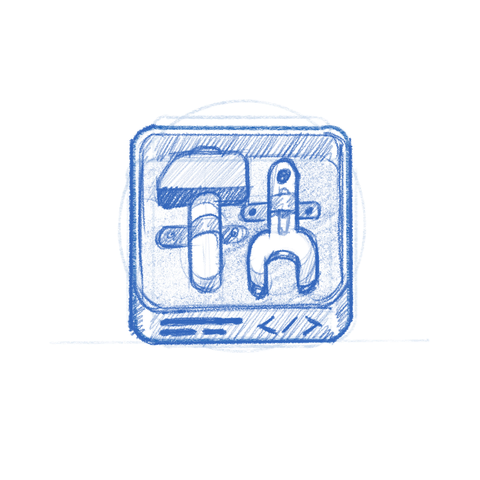 Dev Toolbox app icon sketch.