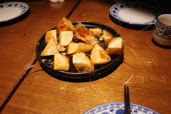 拔絲地瓜 (물에 적신 後)