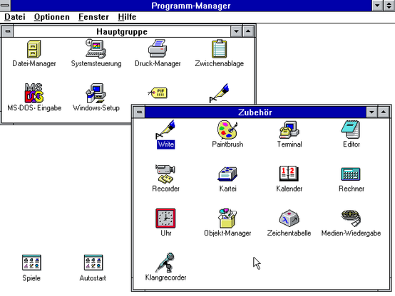 Screenshot aus Windows 3.1