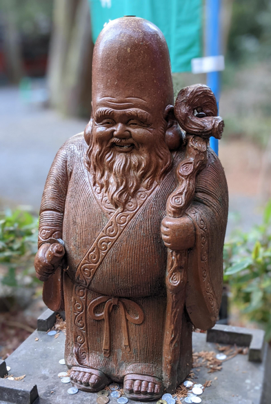 Statue of Fukurokuju at Sekizanzen-in.