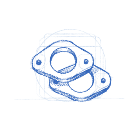 Carburetor app icon sketch.
