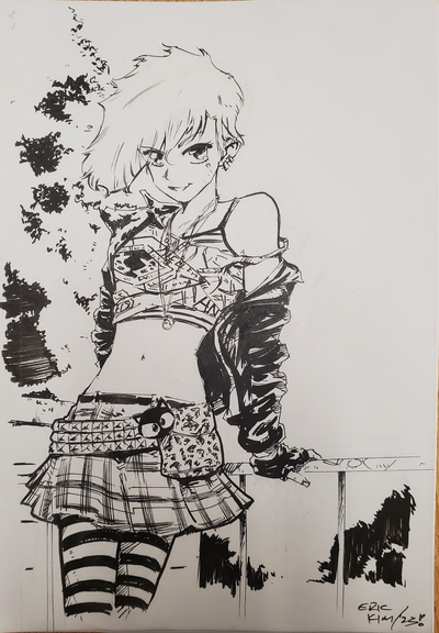 Art club drawing tonight! First time picking up pen and ink in a while 😅