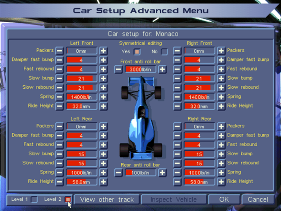 So much advanced car tuning options available.