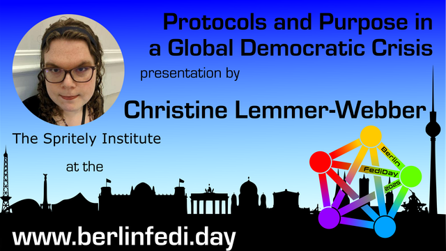 A picture from the speaker Christine Lemmer-Webber