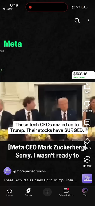 Meta CEO Mark Zuckerberg and Trump having a laugh together 