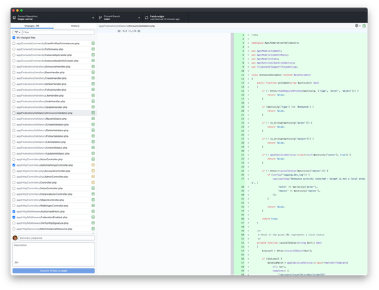 The pending Loops federation code, 99 files and thousands of lines of code.

I want to get it right this time 😉